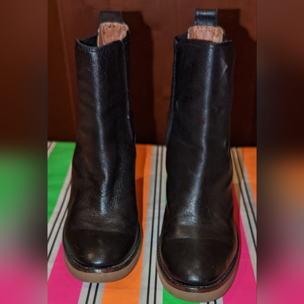Women's Lucky Brand Leather Wedge Booties